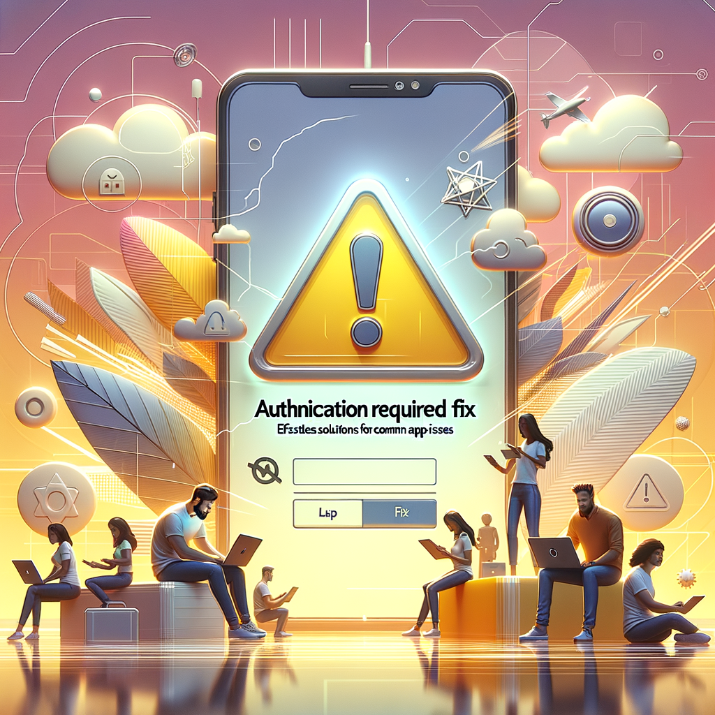 Illustration of Authentication Required Fix: Effortless Solutions for Common App Issues