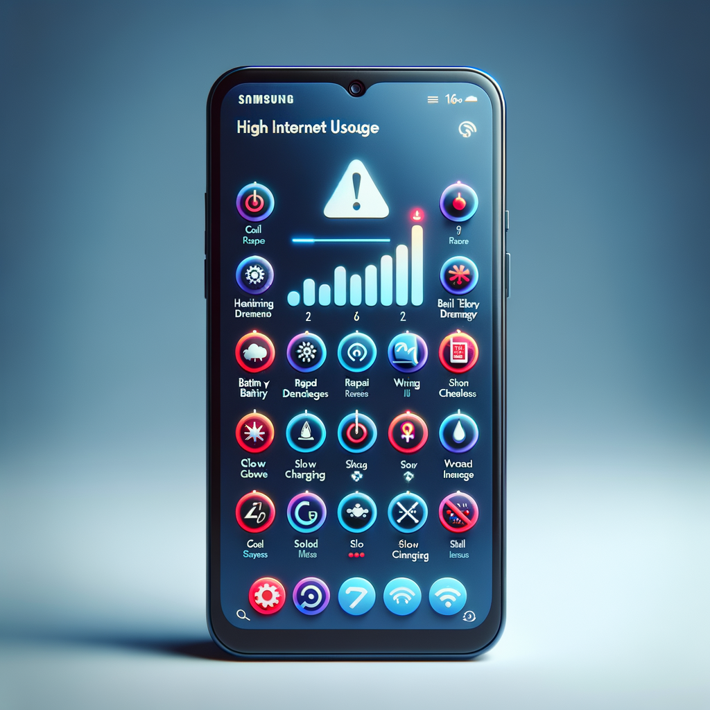 Illustration of حل مشكلة استهلاك الإنترنت العالي في هاتف Samsung Galaxy A24