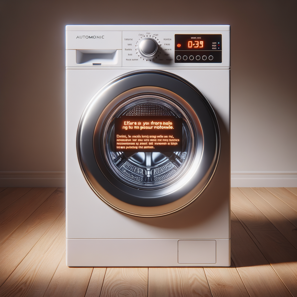 Illustration of رمز الخطأ OE في الغسالات الأوتوماتيك: أسباب عدم تصريف الماء و