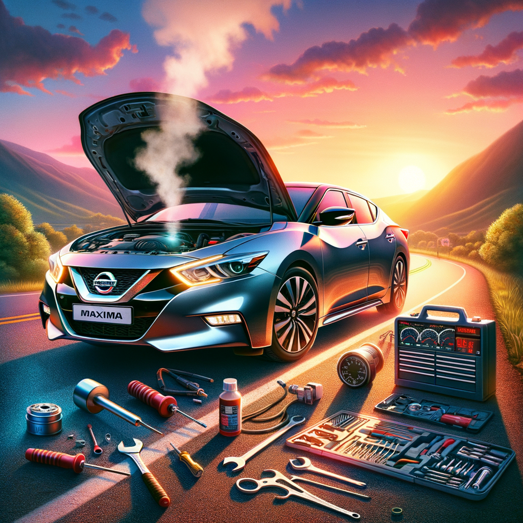 Illustration of لماذا تطفي سيارة نيسان ماكسيما عند التوقف المفاجئ؟ الحلول ا