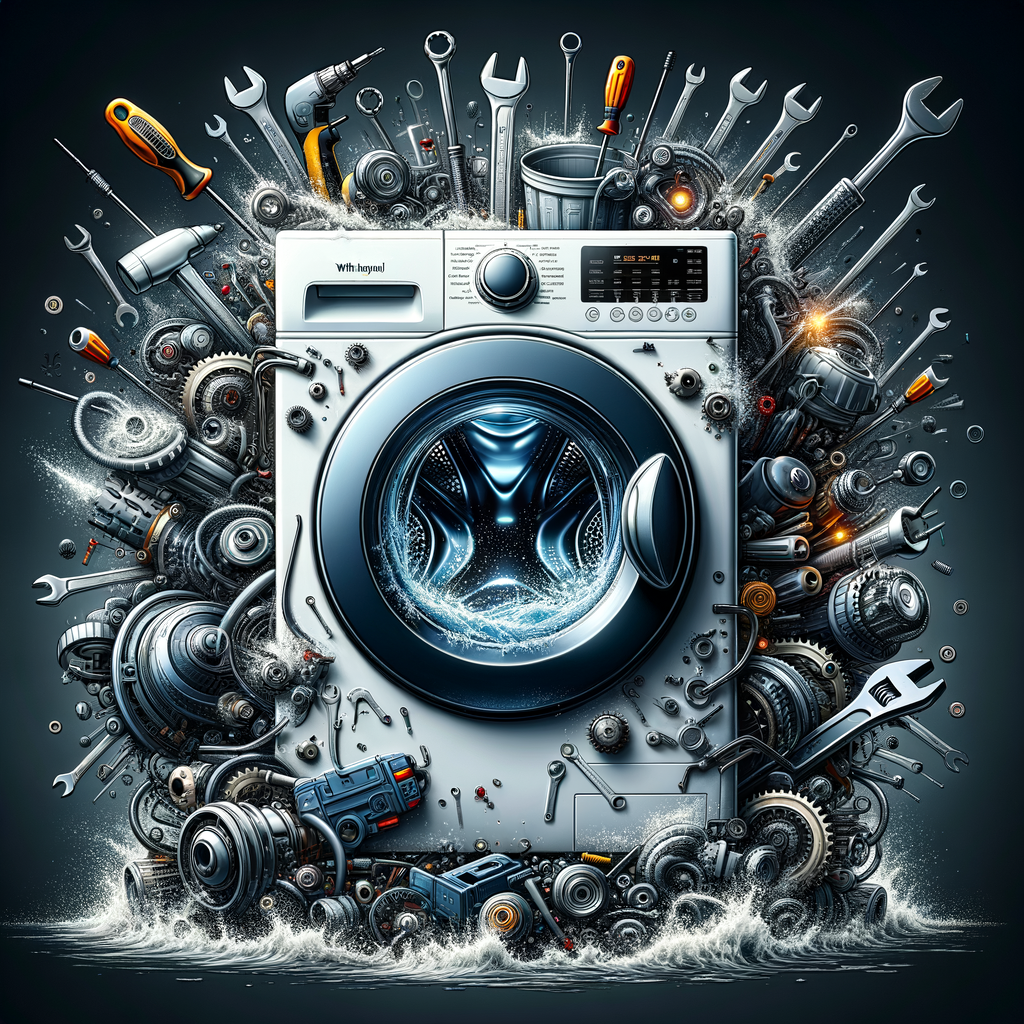 Illustration of أسباب توقف غسالة Whirlpool في منتصف البرنامج والحلول الشائعة