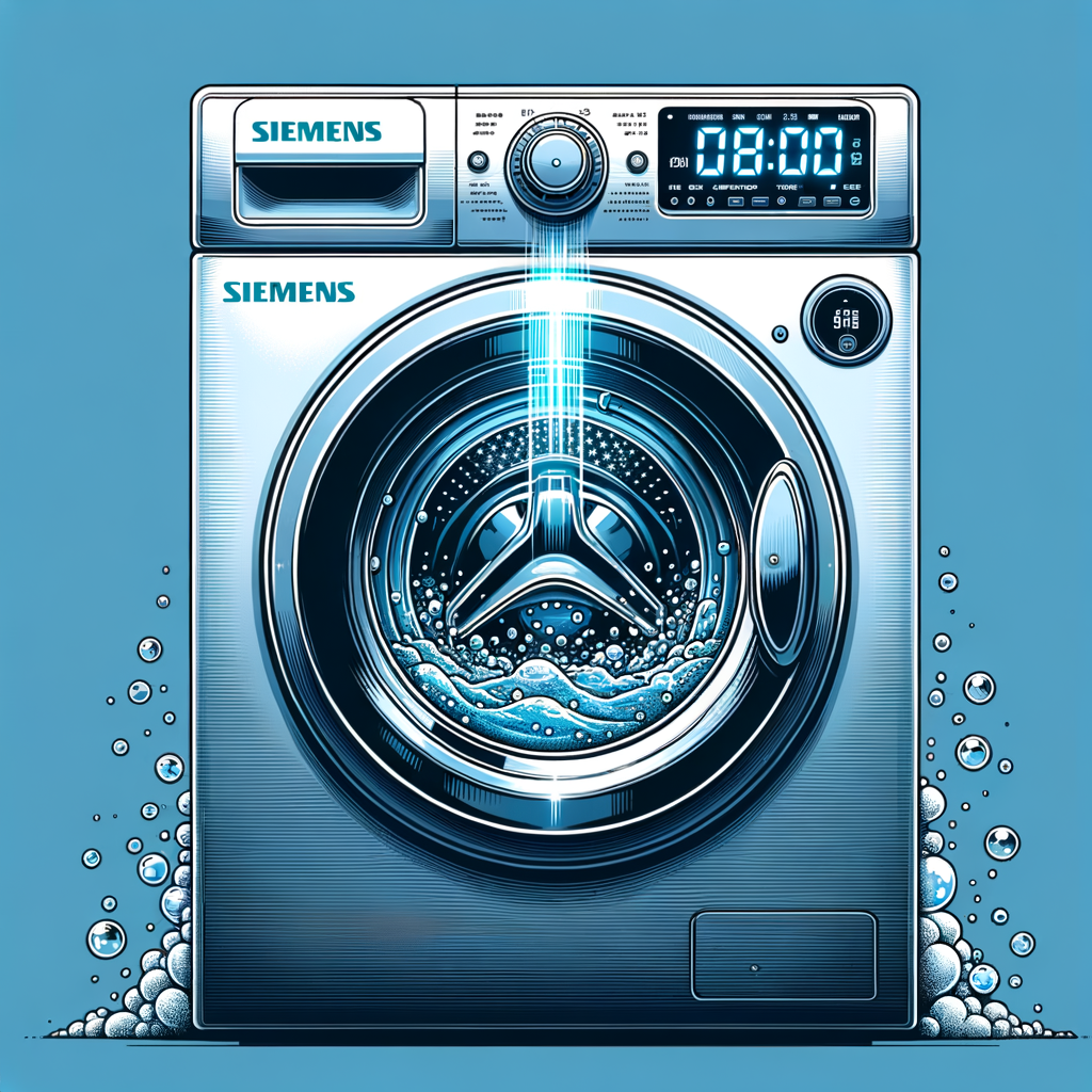 Illustration of حل مشكلة توقف غسالة Siemens على وقت معين وعدم انتهاء الغسلة