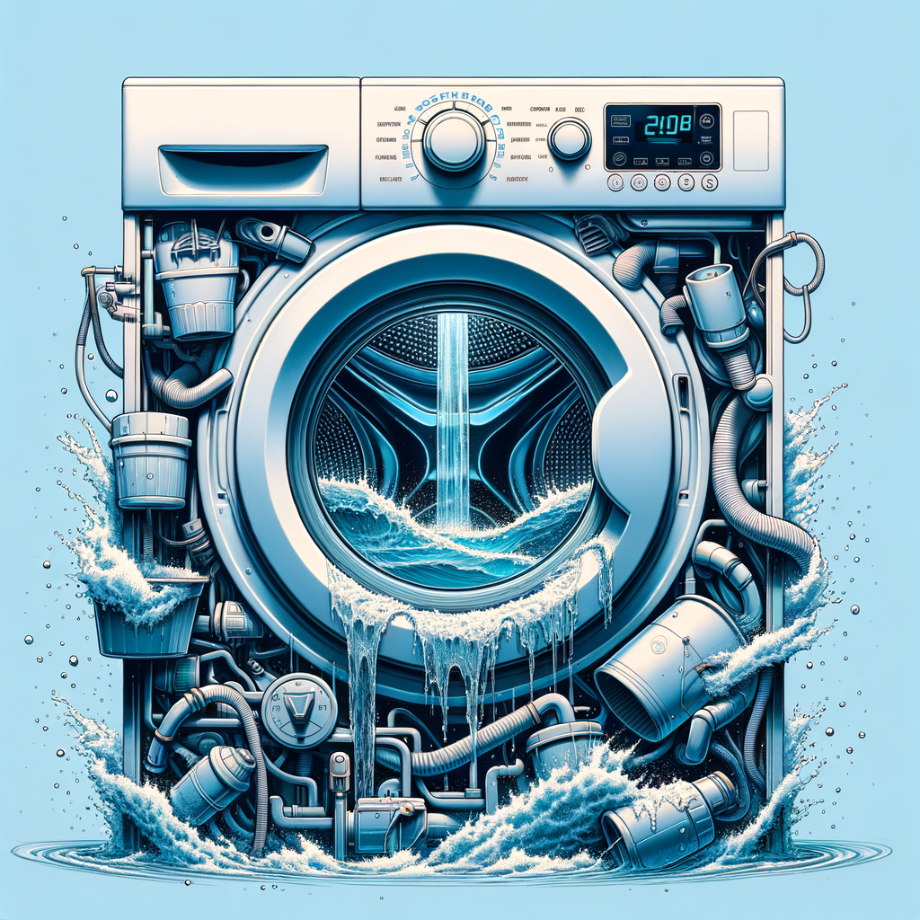 Illustration of حل مشكلة عدم تصريف ماء الشطف في غسالة Bosch بفعالية