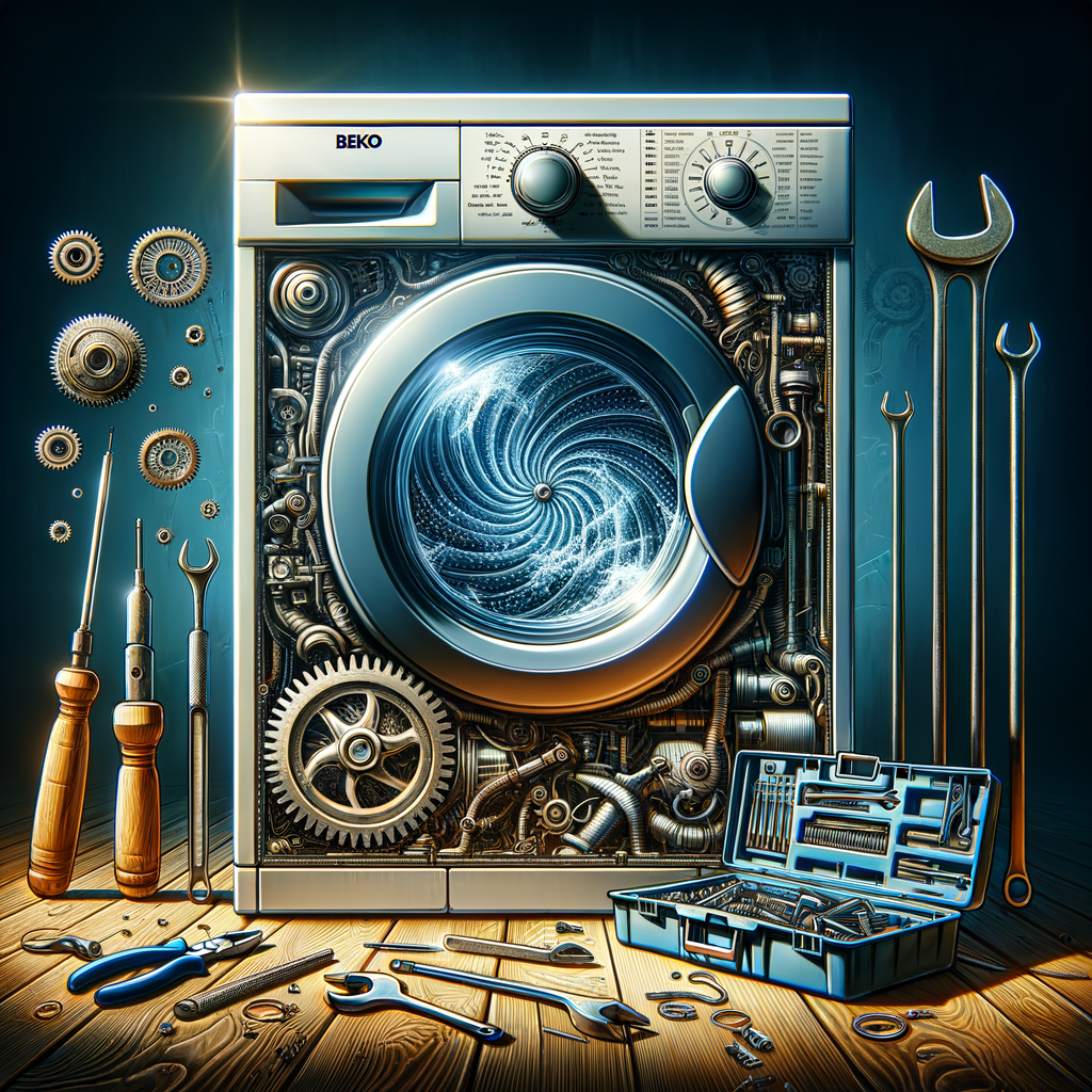 Illustration of كيف تصلح صوت احتكاك في غسالة بيكو أثناء دوران الحلة بسهولة؟