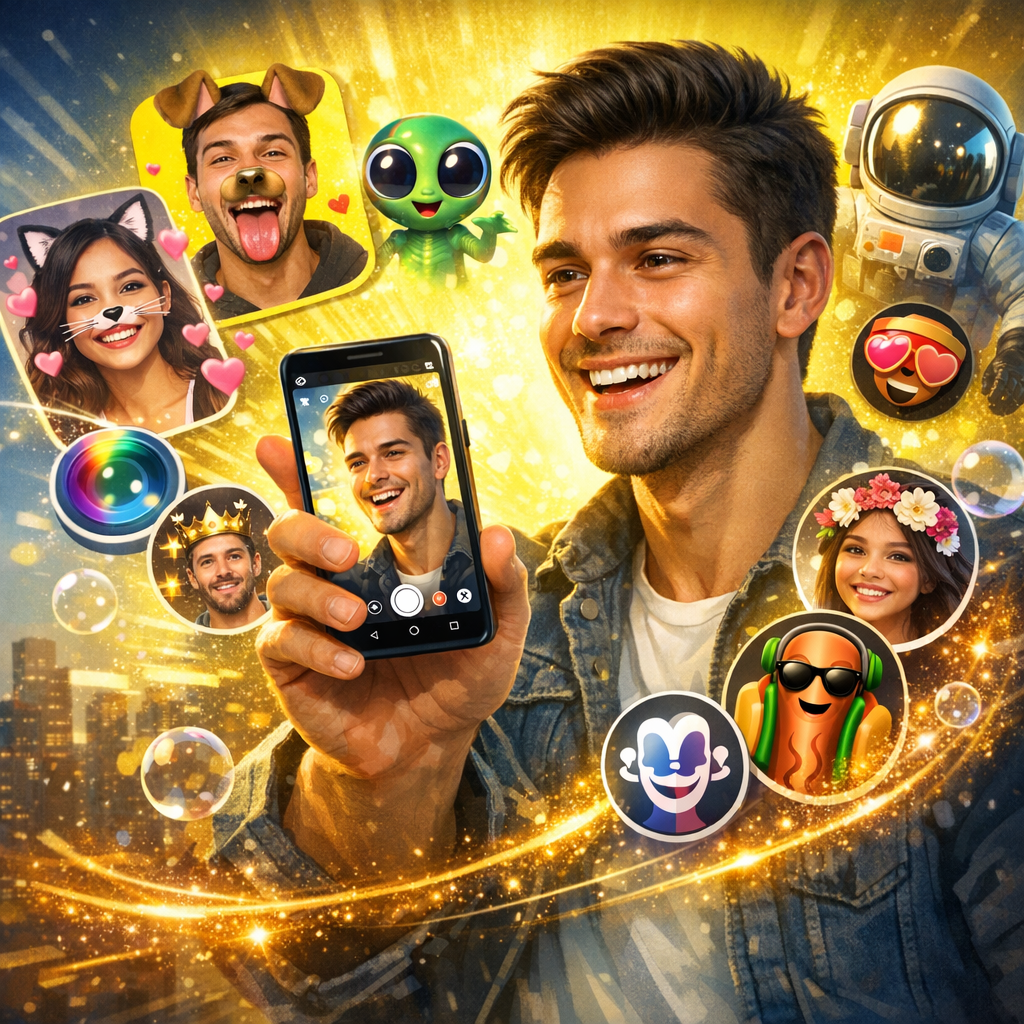 Illustration of كيف تفتح سناب شات بدون تحميل العدسات بسهولة وسرعة