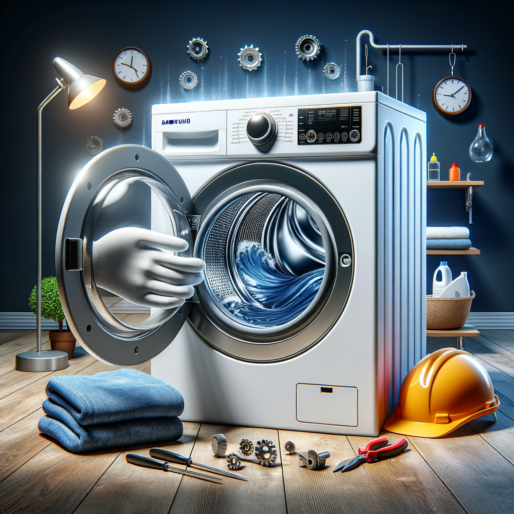 Illustration of هل غسالة سامسونج تدور ببطء؟ اكتشف إذا كان العطل خطيرًا الآن