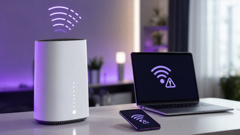 راوتر 5G مع إشارة إنترنت متقطعة