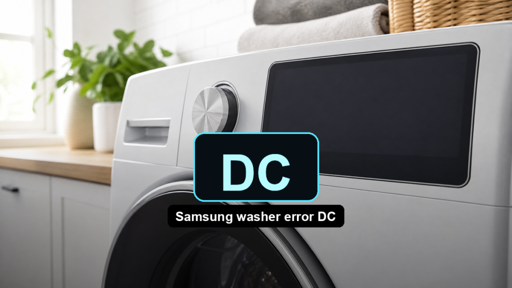 شاشة غسالة سامسونج تعرض رمز DC