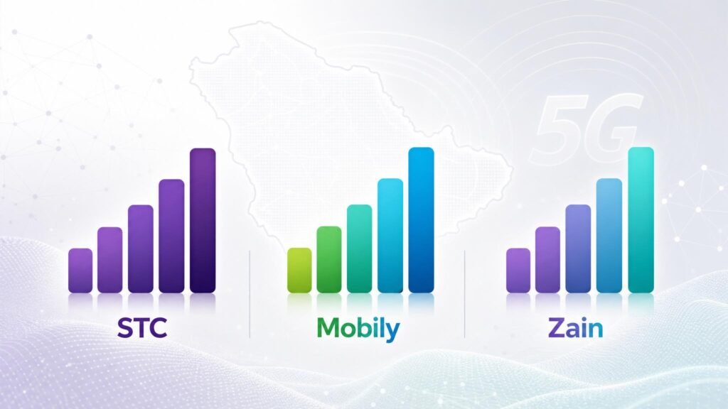 مقارنة إنترنت STC وموبايلي وزين