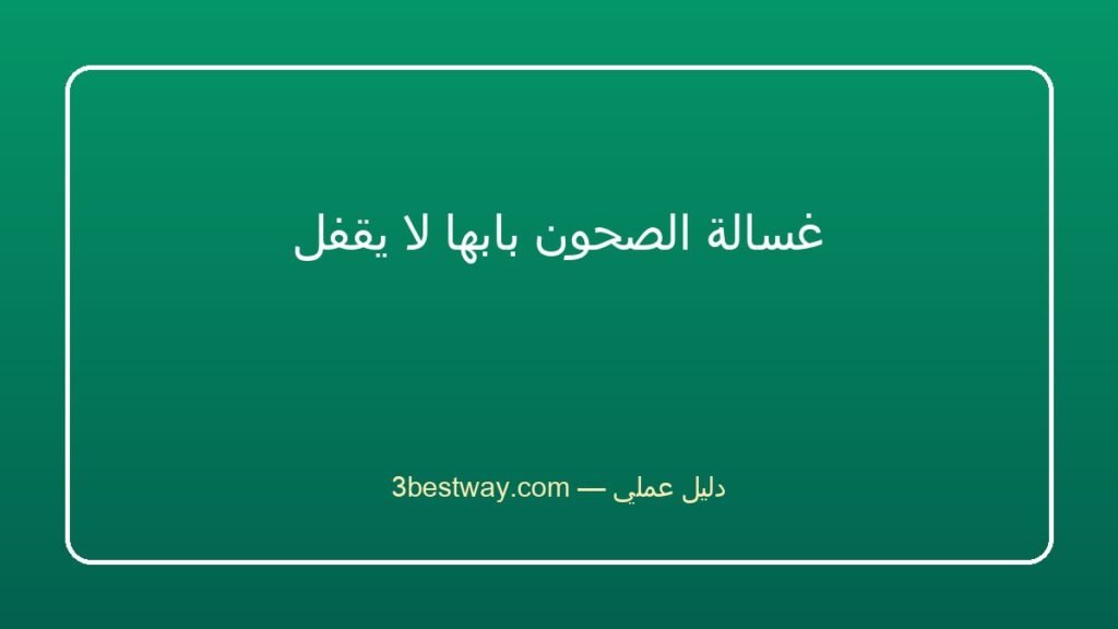 غسالة الصحون بابها لا يقفل