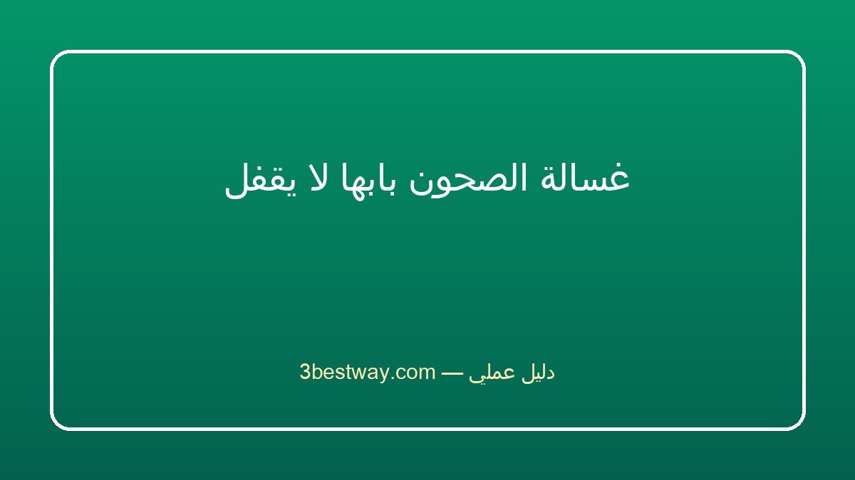 غسالة الصحون بابها لا يقفل