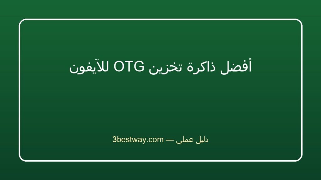 أفضل ذاكرة تخزين OTG للآيفون