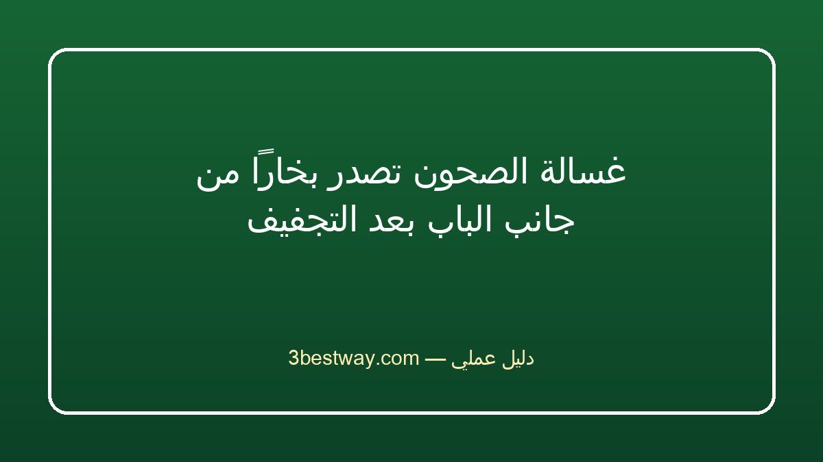 غسالة الصحون تصدر بخاراً من جانب الباب